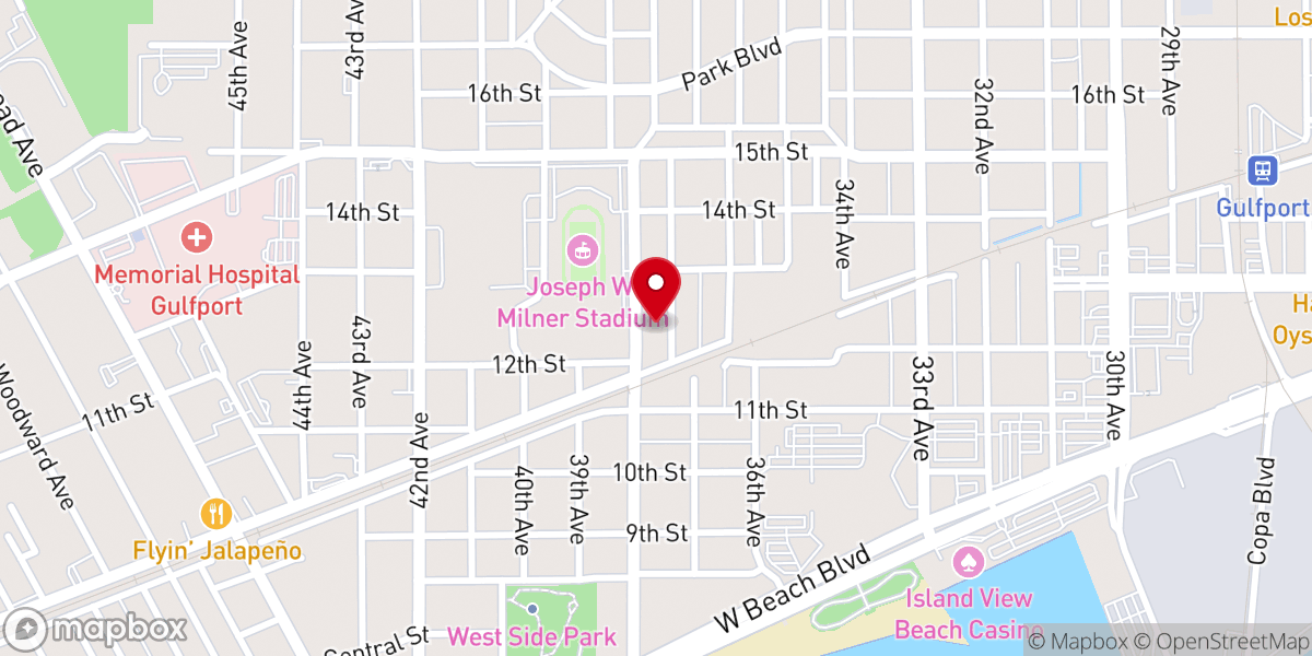 Map showing location of Greater Love Fellowship Baptist Church