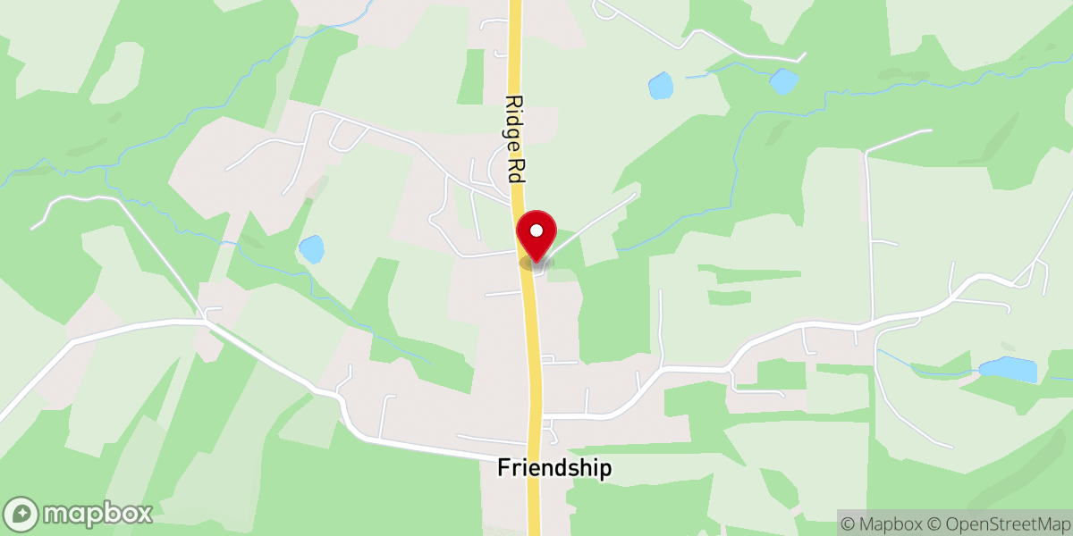 Map showing location of Friendship United Methodist
