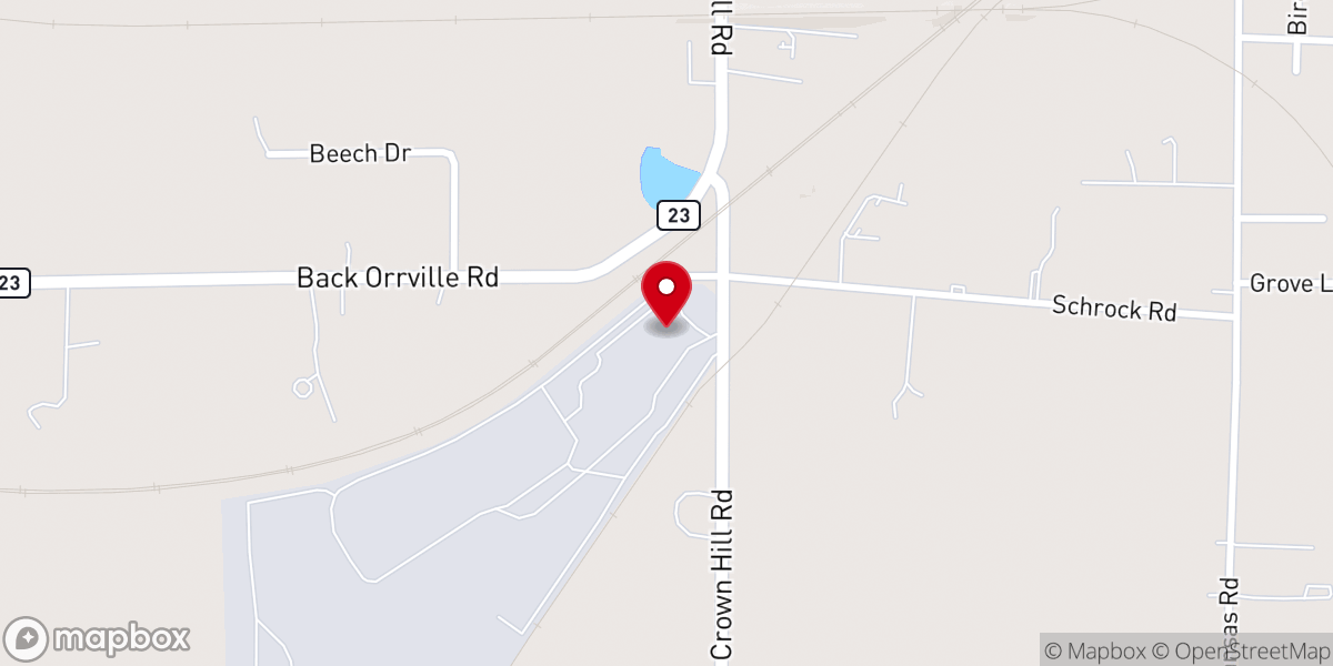 Map showing location of Scotts Miracle-Gro Plant and Distribution Center