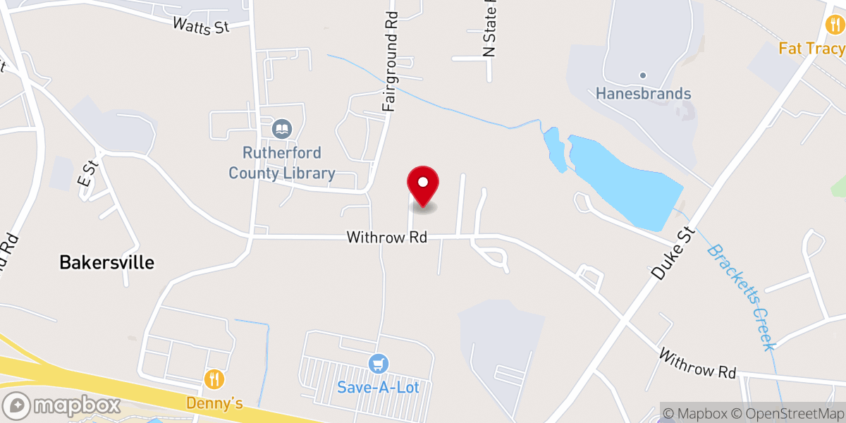 Map showing location of rutherford chapel