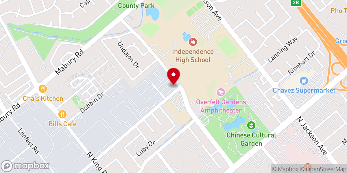 Map showing location of Victory Church of the Bay Area