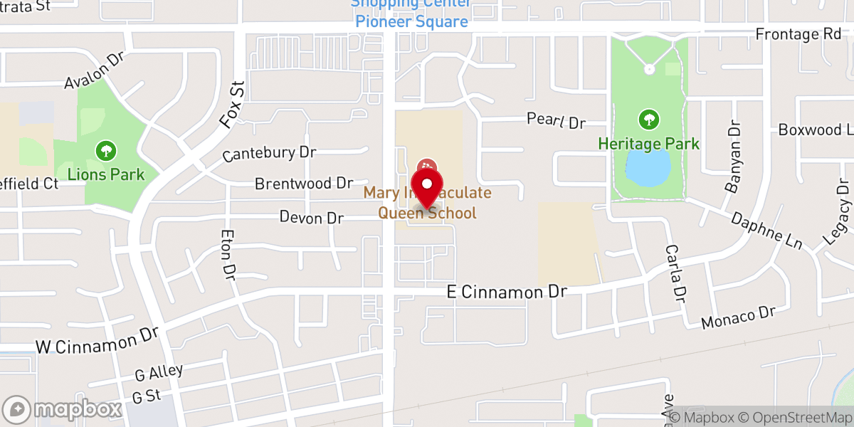 Map showing location of Mass Schedule