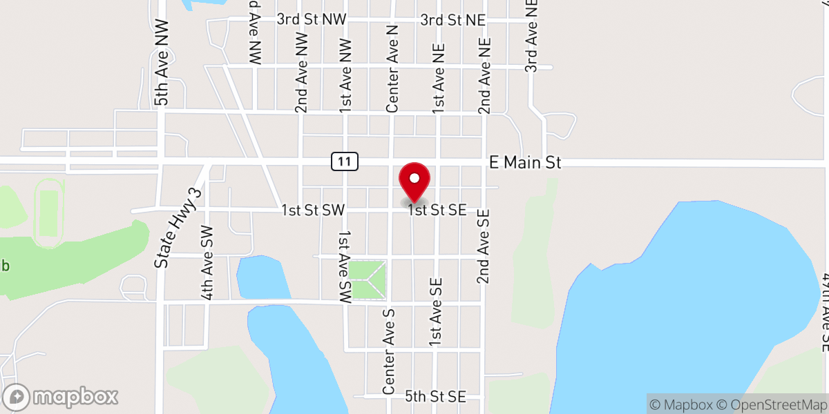 Map showing location of Zion Lutheran Church