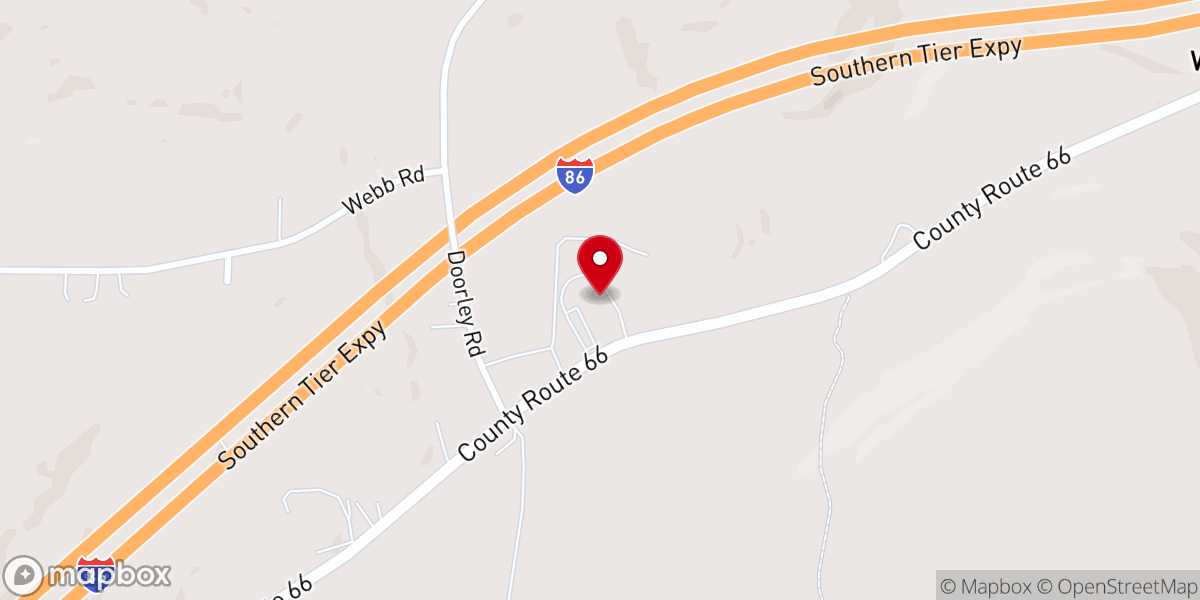 Map showing location of Hillside Baptist Church