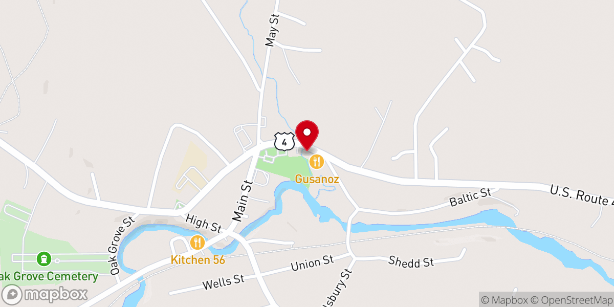 Map showing location of Church Thrift Store