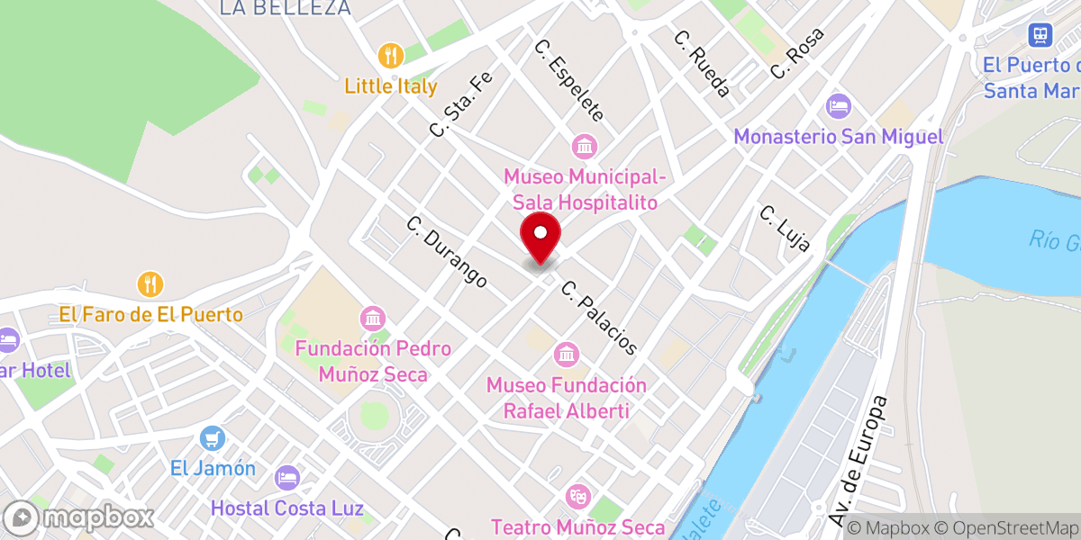 Map showing location of Iglesia Mayor Prioral
