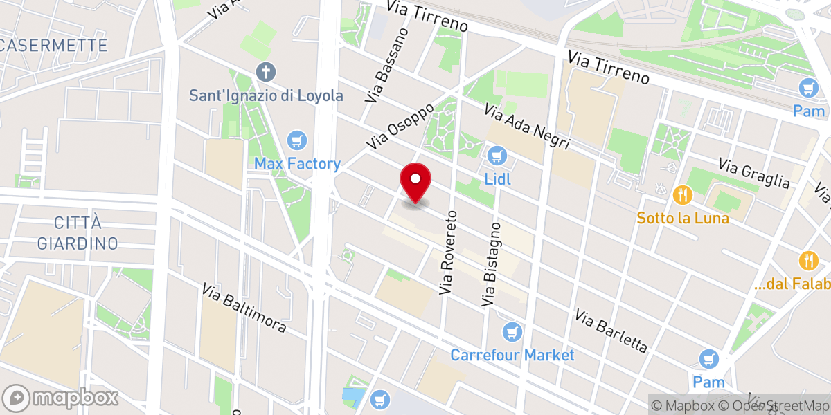 Map showing location of Fonte di Vita