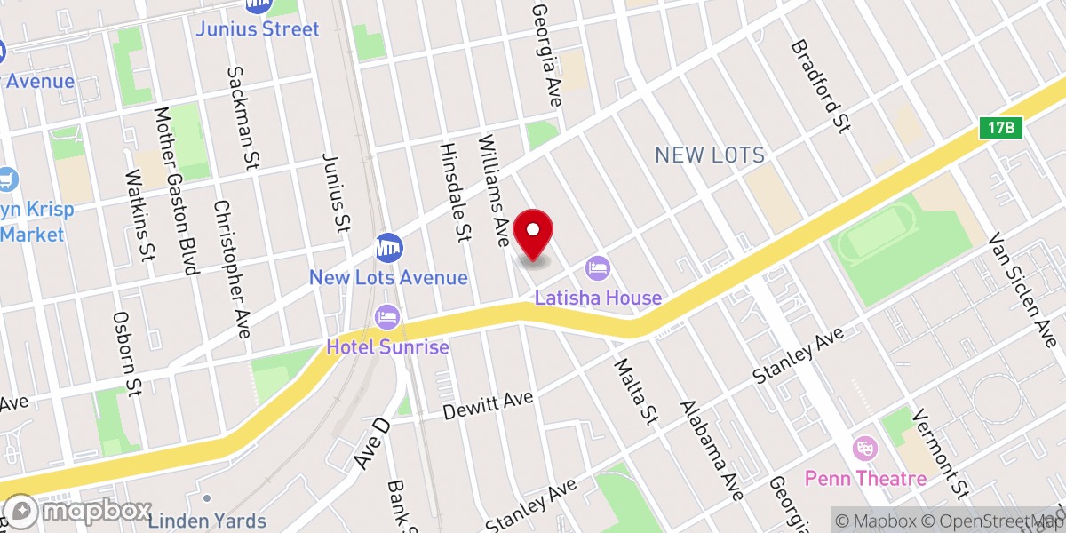 Map showing location of Full Gospel Tabernackle
