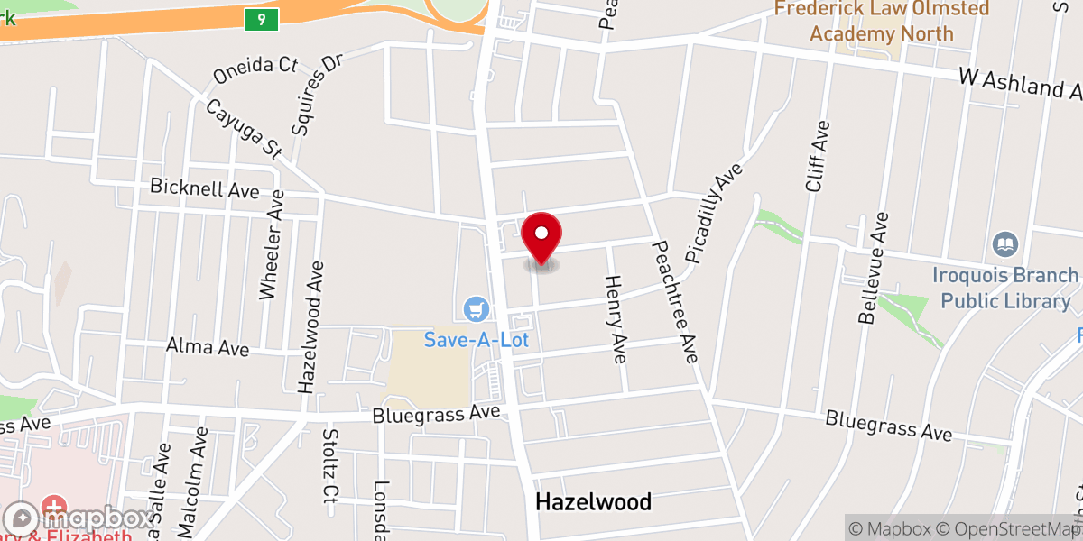 Map showing location of Saint Benedict's SSPX Church