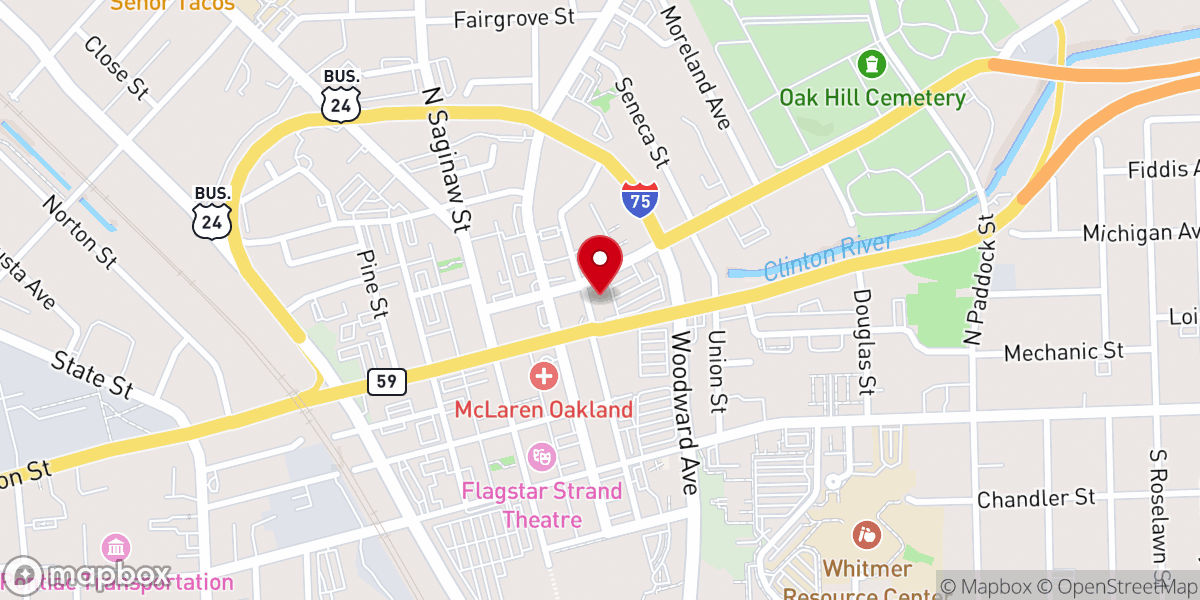 Map showing location of Grace Gospel Fellowship Church