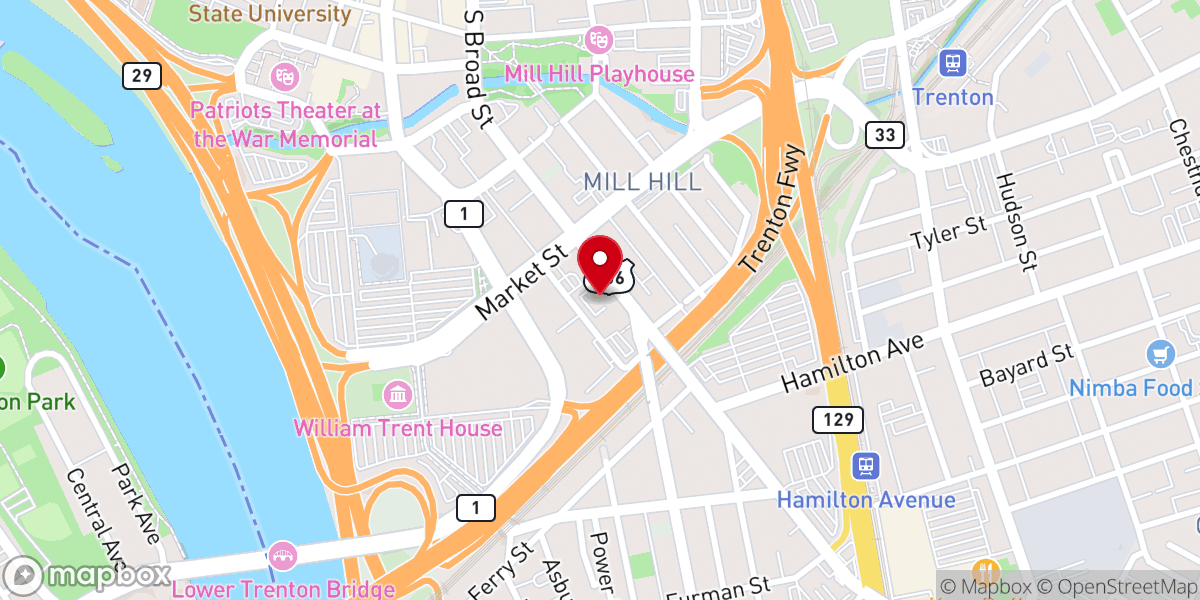 Map showing location of Sacred Heart Church