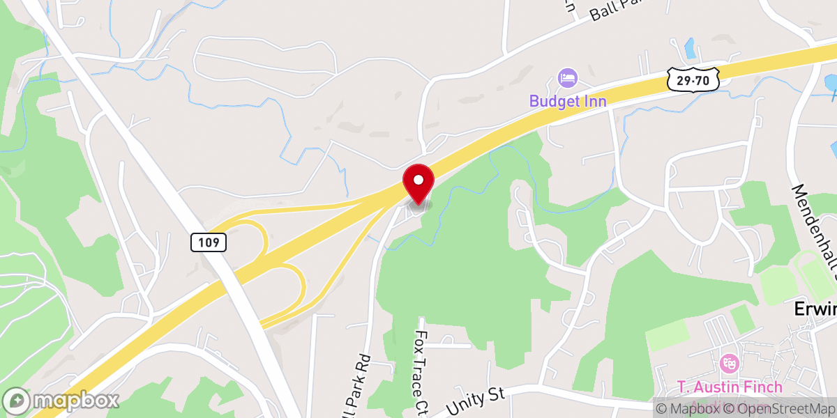 Map showing location of Our Lady of the Highways Catholic Church