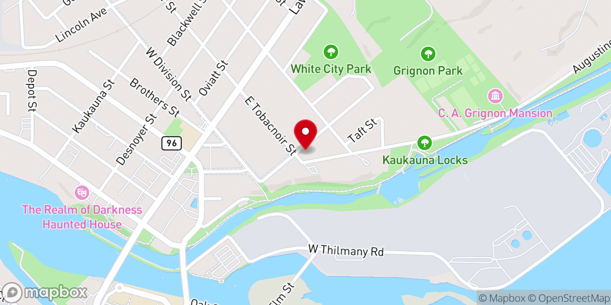 Map showing location of Trinity Lutheran Church