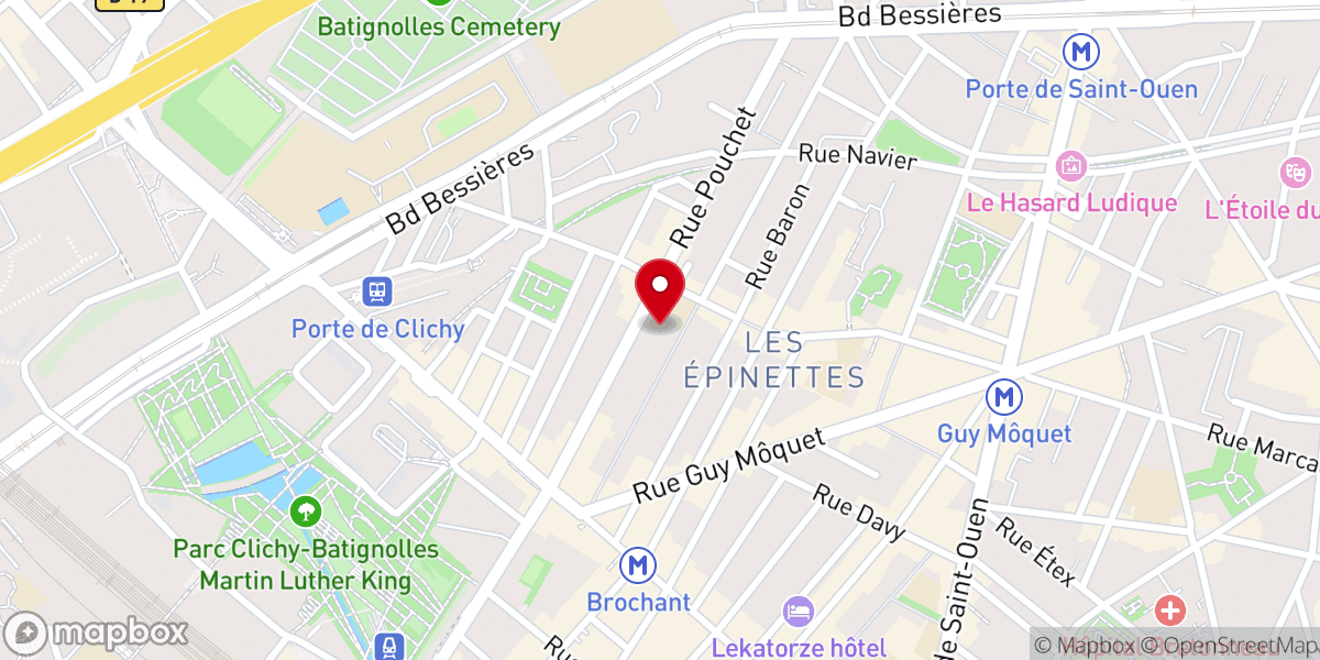 Map showing location of Église Saint-Joseph des Épinettes