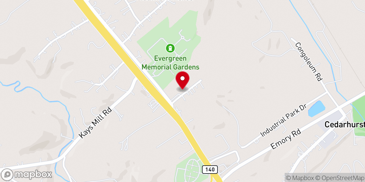 Map showing location of Cedarhurst Unitarian Universalists