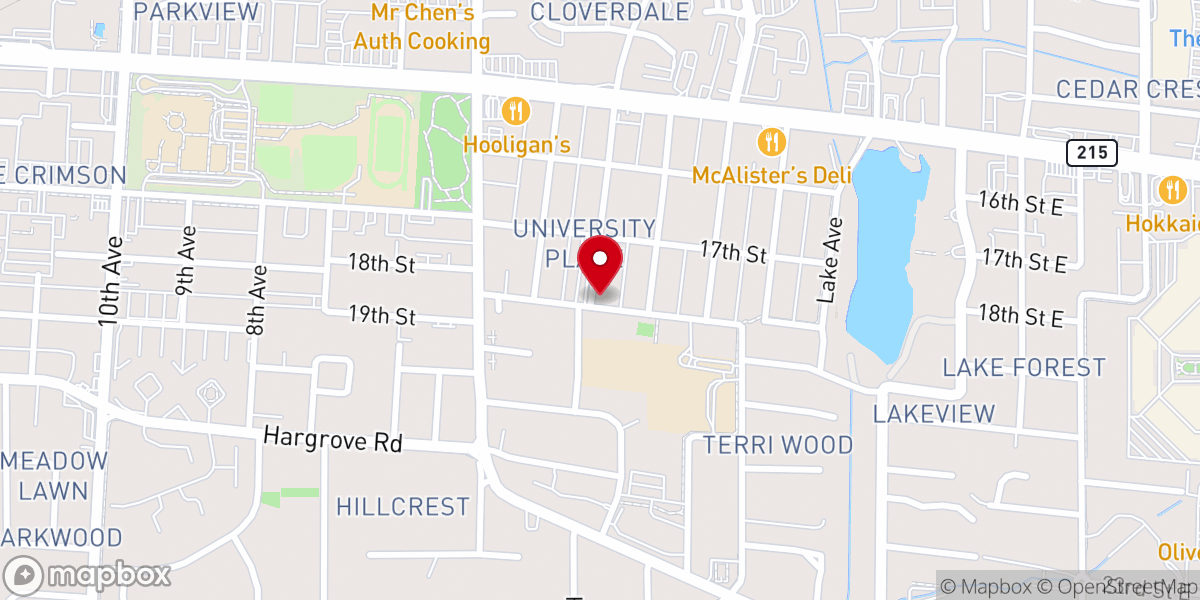 Map showing location of Forest Lake United Methodist church