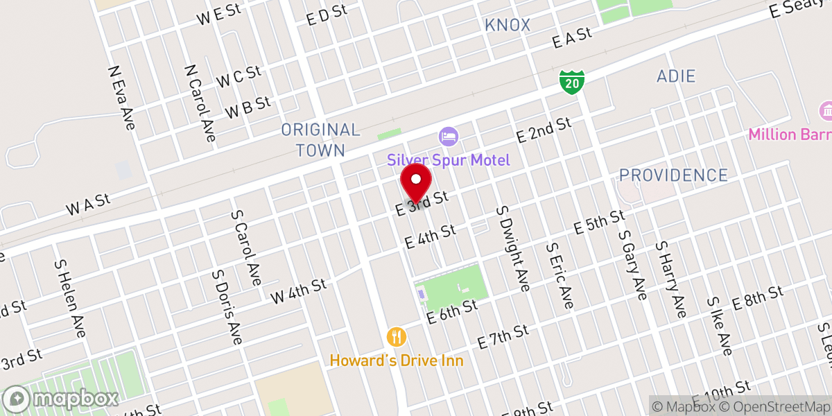 Map showing location of Crossroads Church