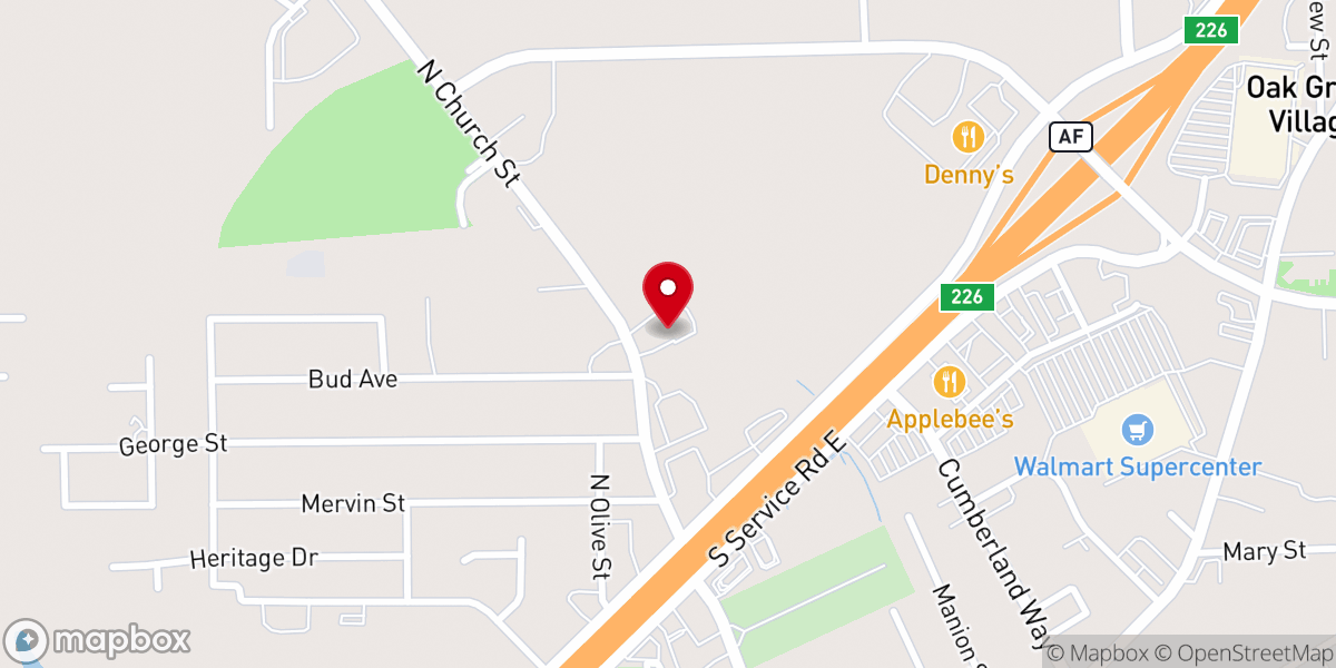 Map showing location of New Testament Baptist Church