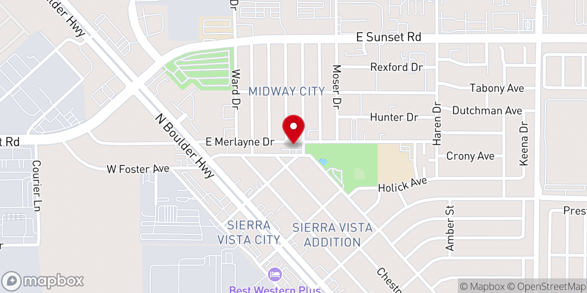 Map showing location of Community Baptist Church