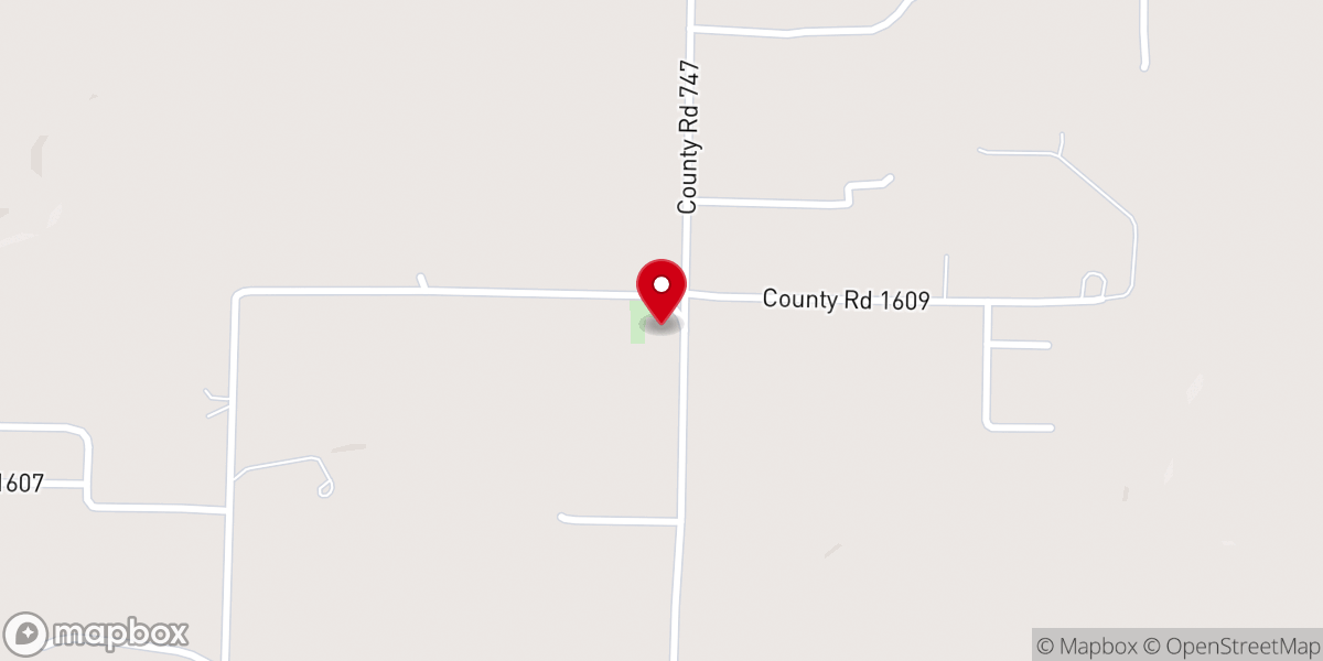Map showing location of Mount Olive Church