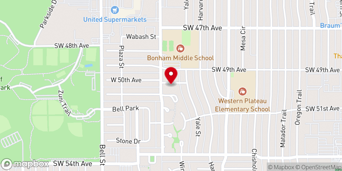 Map showing location of New Life Four Square Church