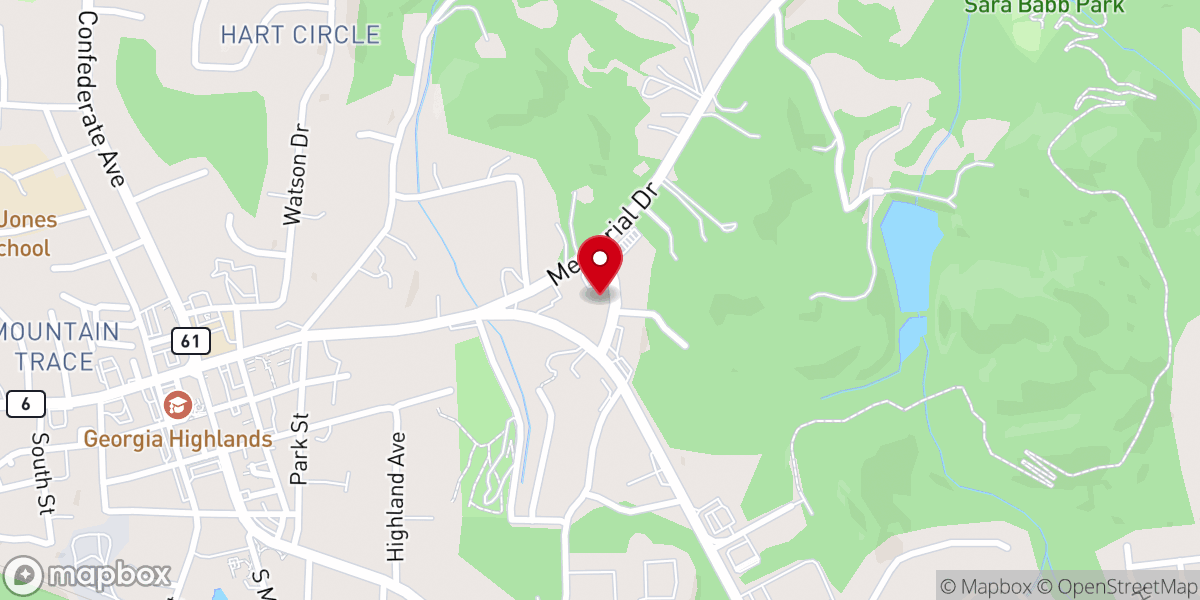 Map showing location of Dallas Primitive Baptist Church
