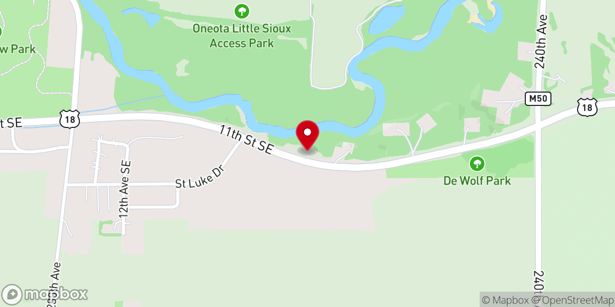Map showing location of Wells of Living Grace Church