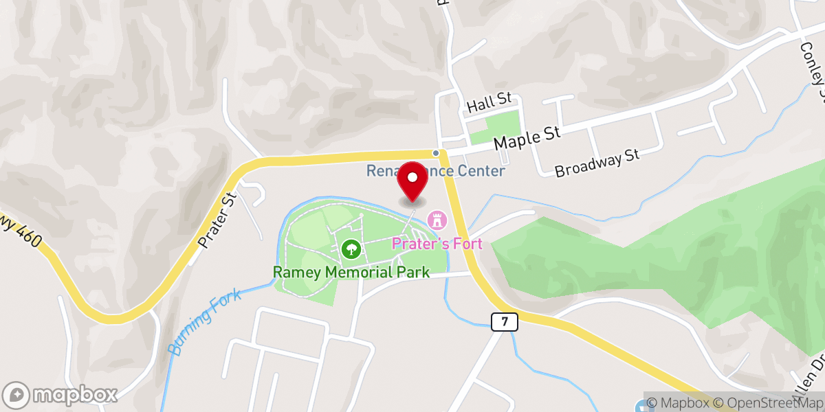 Map showing location of TEK Center