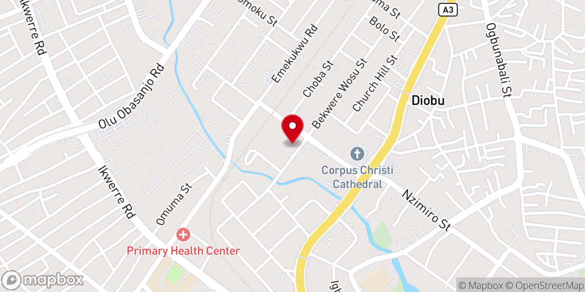 Map showing location of Living Faith Church, D/Line Branch, Port Harcourt, Rivers State