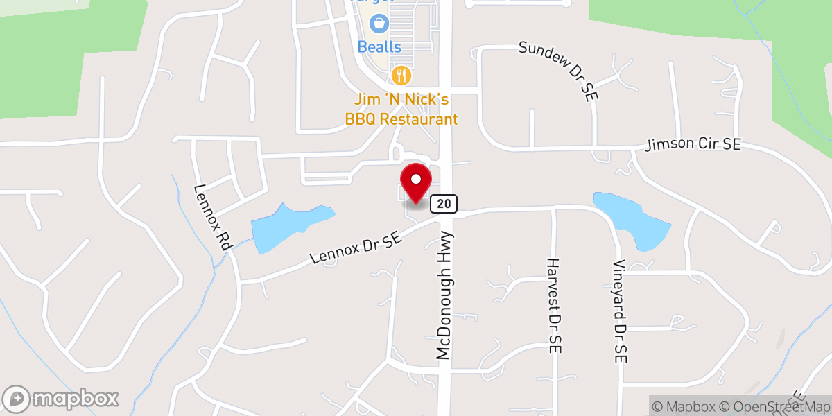 Map showing location of Epiphany Lutheran Church