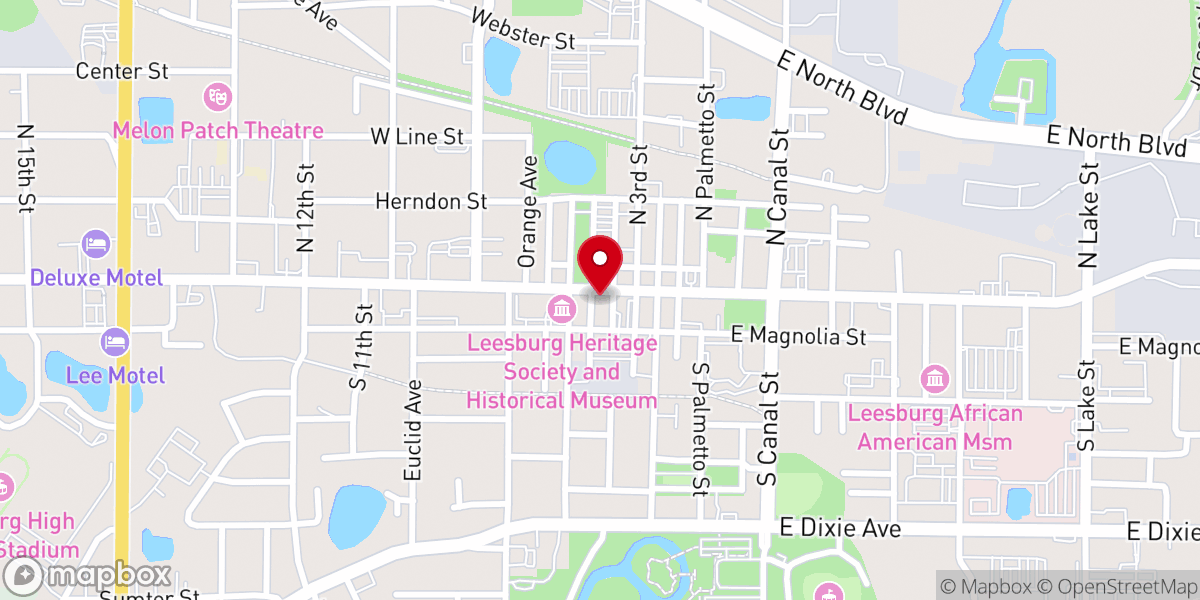 Map showing location of Church of the Lakes Administrative Offices & Event Center