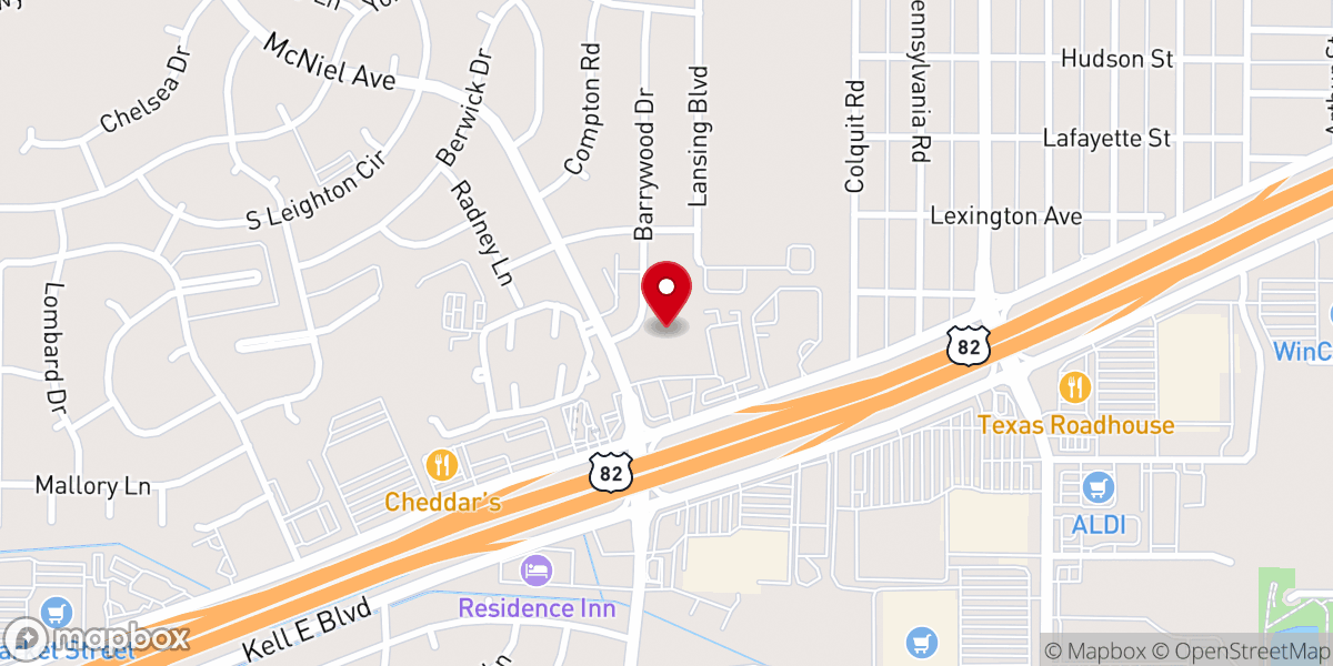 Map showing location of Mercy Church
