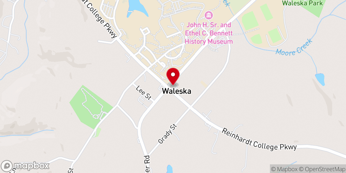 Map showing location of North Cherokee Church of Christ