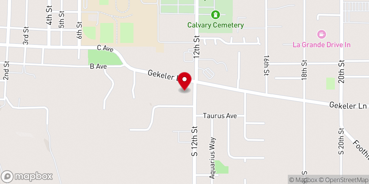 Map showing location of Faith Lutheran Church