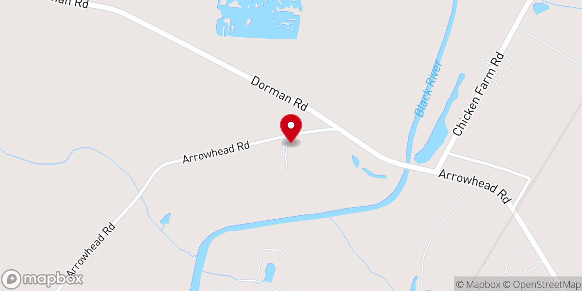 Map showing location of Antioch Free Will Holiness Church