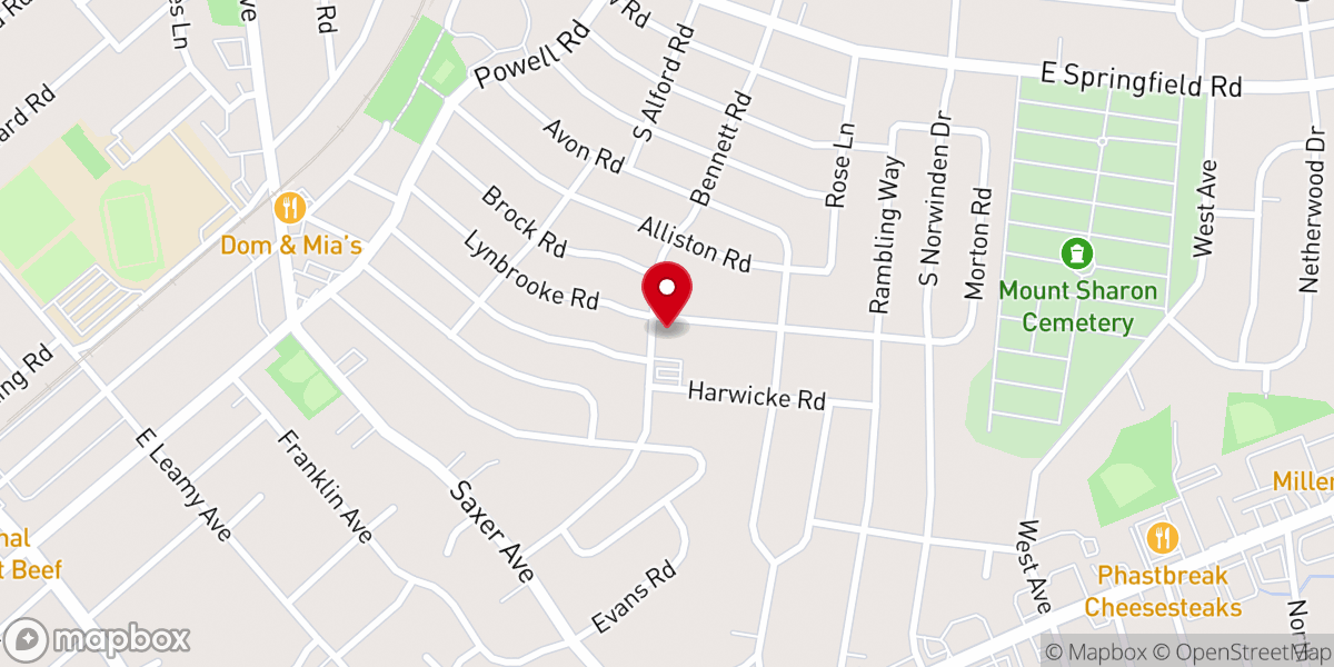 Map showing location of St Matthew Lutheran Church