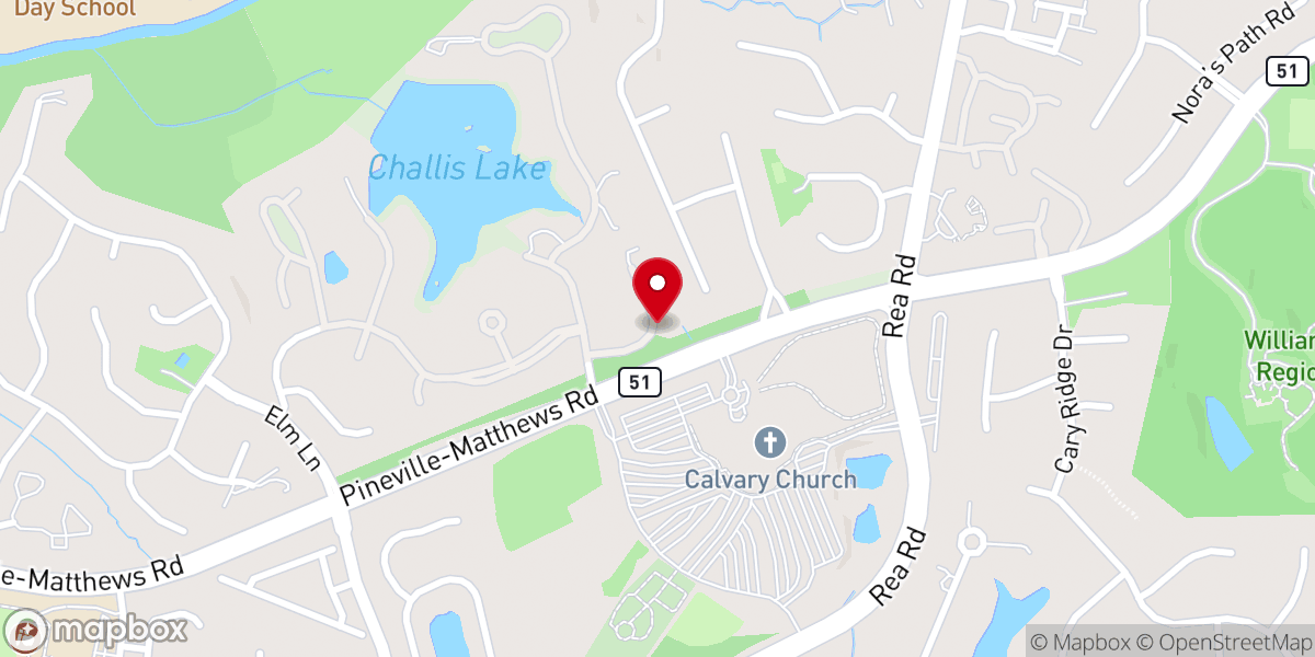 Map showing location of Providence Road Church of Christ