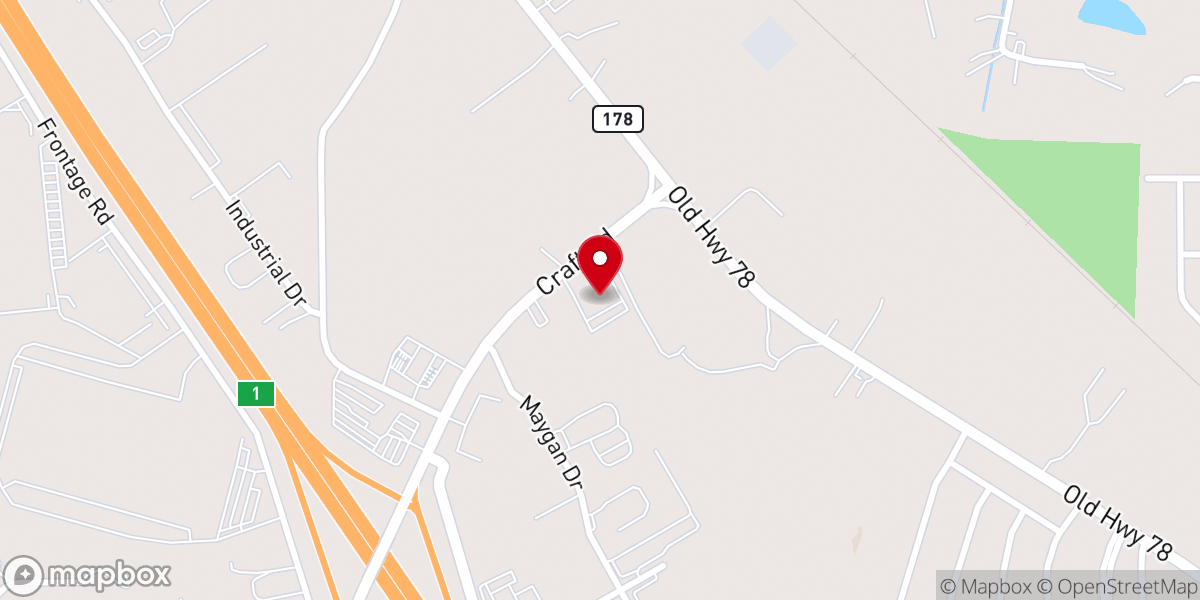 Map showing location of Immanuel Baptist Church