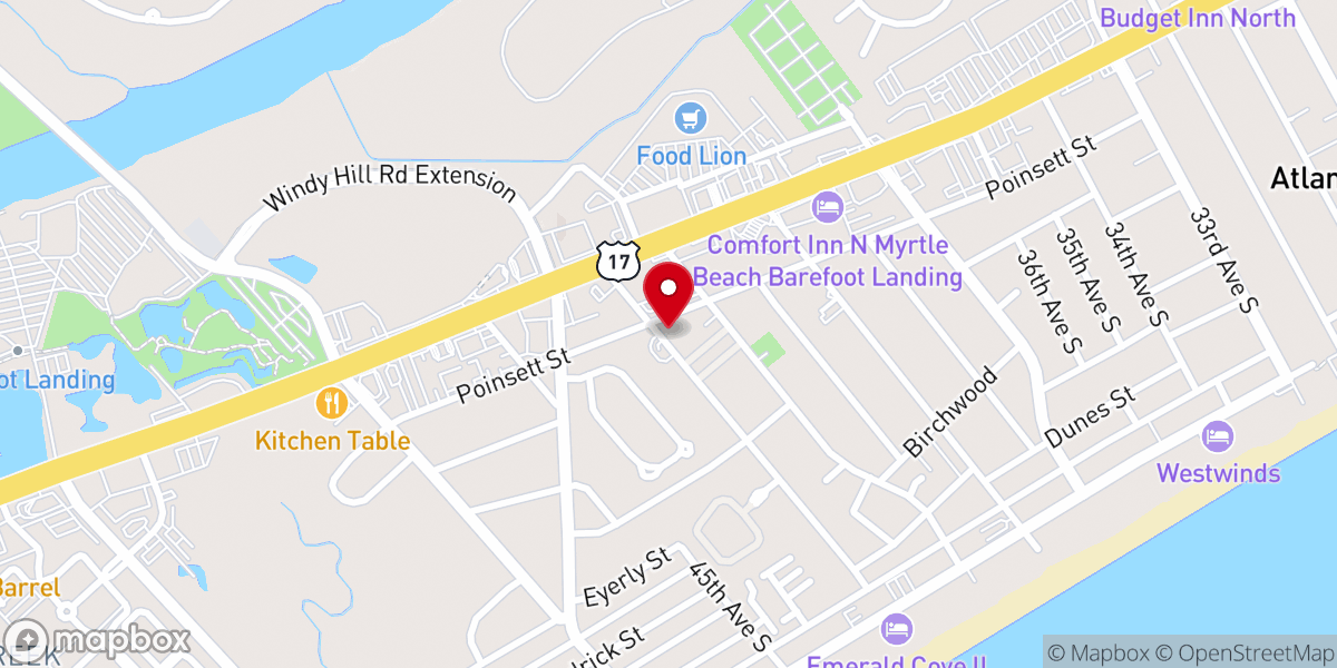 Map showing location of The Harvest Church
