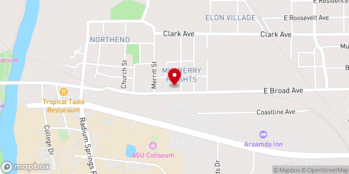 Map showing location of Greater 2nd Mt Olive Baptist Church