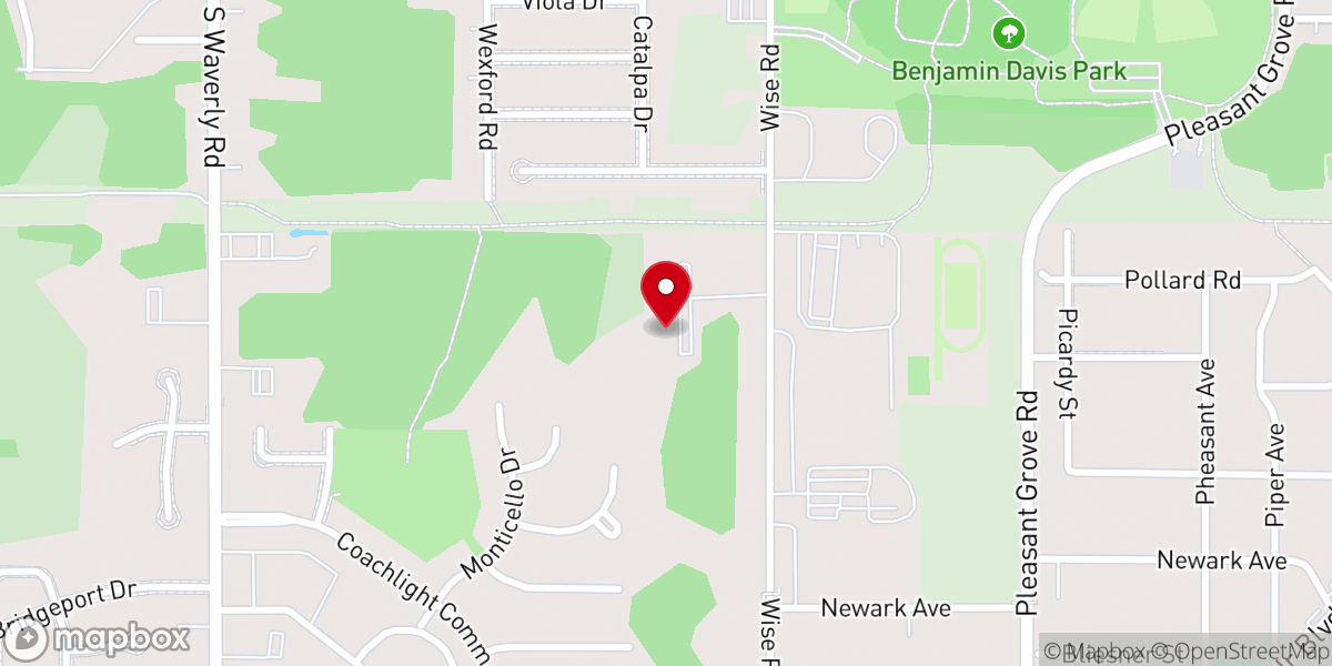 Map showing location of Reachout Christian Center Church