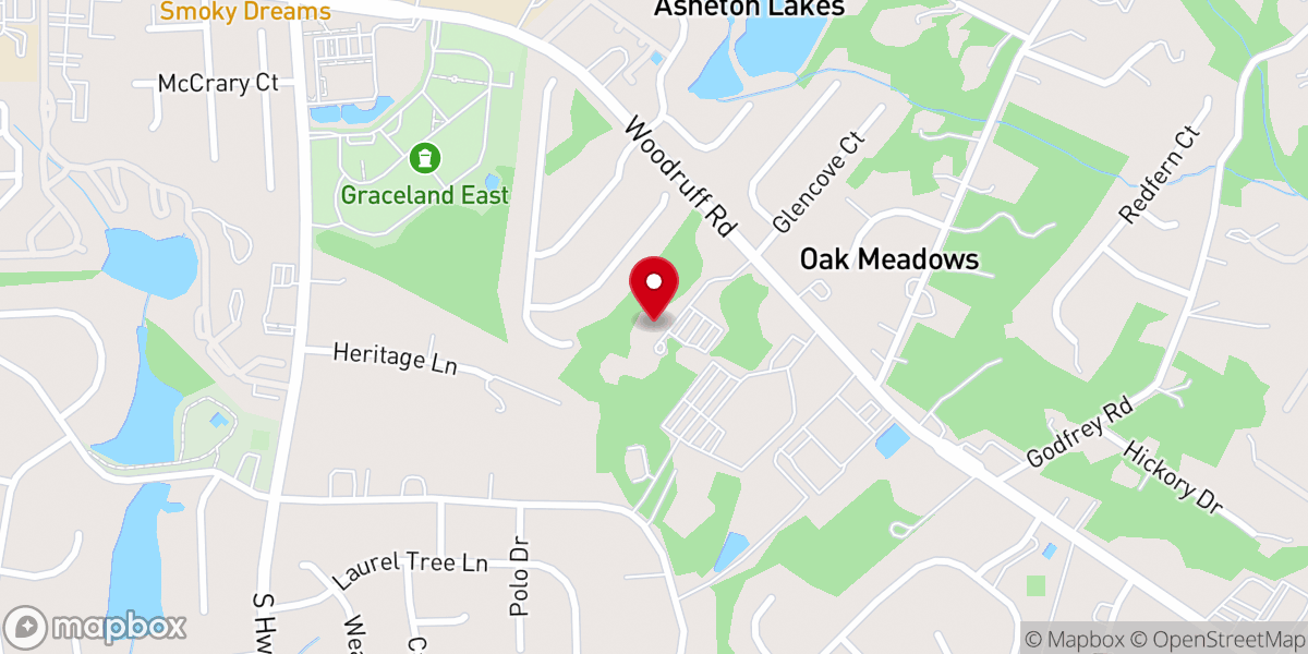 Map showing location of Eastminster Presbyterian Church