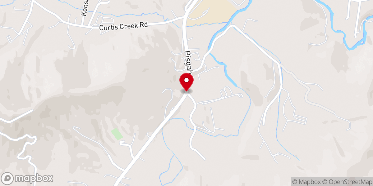 Map showing location of Glady Baptist Church