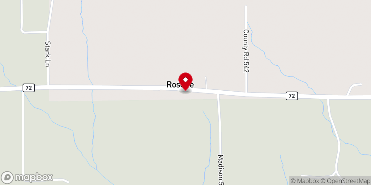 Map showing location of Bethany United Baptist Church