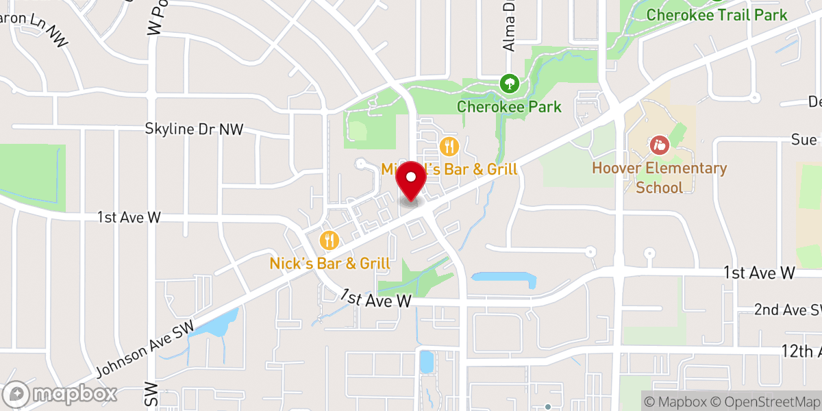 Map showing location of St Mark's United Methodist Church