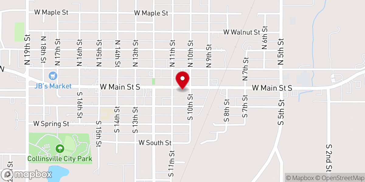 Map showing location of The Warehouse at West Main