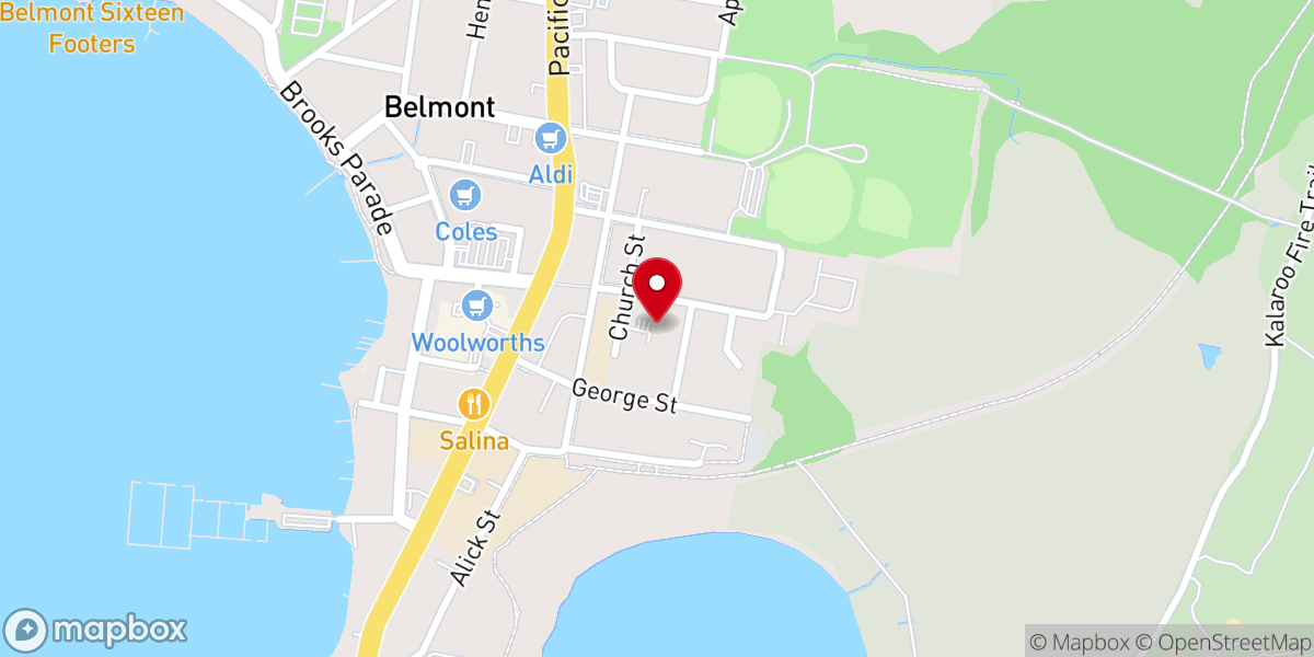 Map showing location of All Saints' Anglican Church