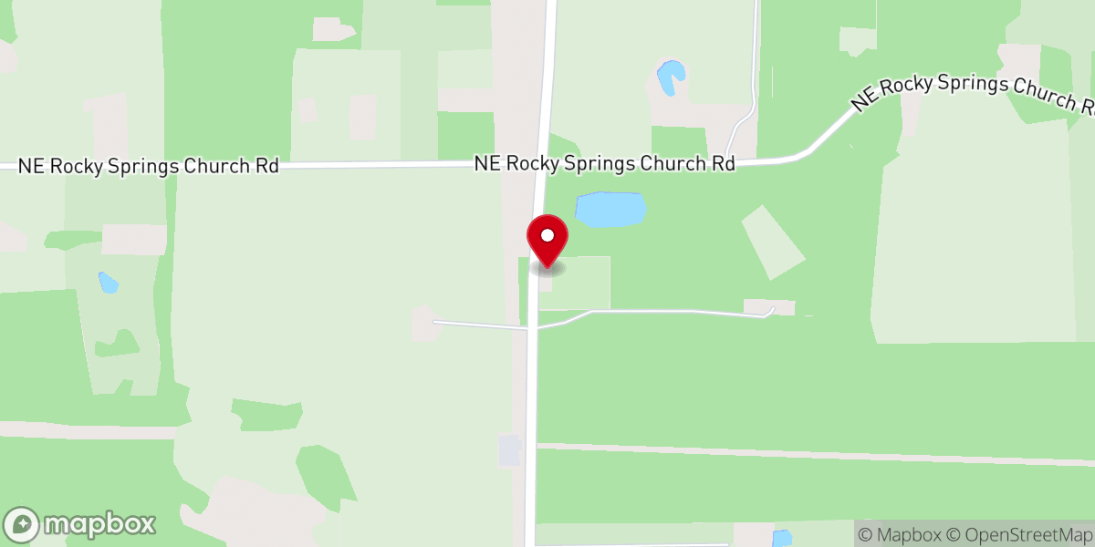 Map showing location of Pine Grove Missionary Baptist Church