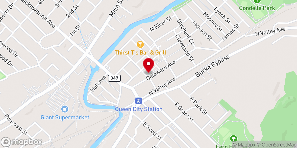 Map showing location of Holy Cross Parish