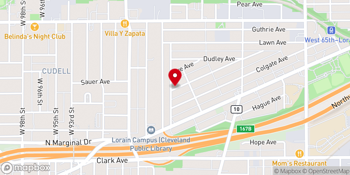 Map showing location of Iglesia Pentecostal Cristo La Roca
